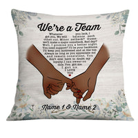Personalized BWA Couple We Are A Team Pillow DB104 85O18 thumb 1