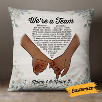 Personalized BWA Couple We Are A Team Pillow DB104 85O18 thumb 1
