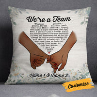 Personalized BWA Couple We Are A Team Pillow DB104 85O18 thumb 1