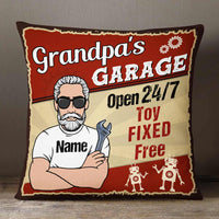 Personalized Garage Dad Grandpa Toy Fixed Pillow DB112 95O57 thumb 1