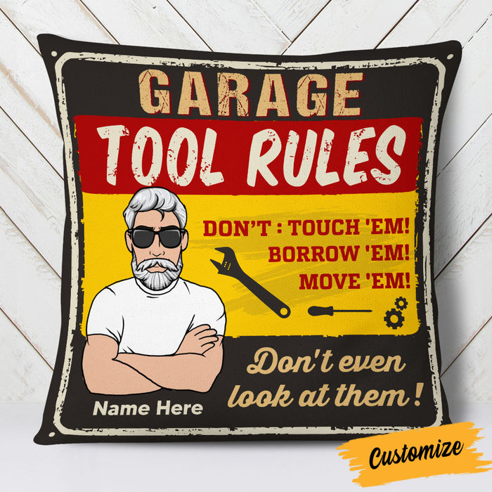 Personalized Garage Man Cave Pillow DB111 87O53 1