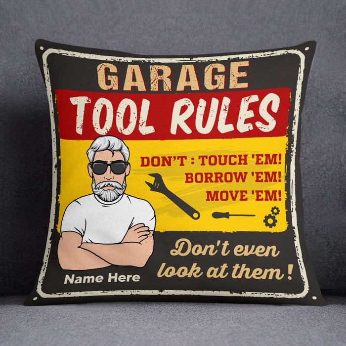 Personalized Garage Man Cave Pillow DB111 87O53 1