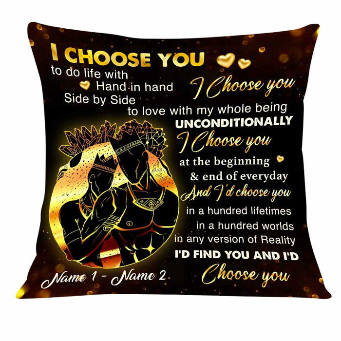 Personalized BWA Couple Husband Wife Choose You Pillow DB131 81O34 1
