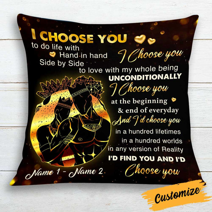 Personalized BWA Couple Husband Wife Choose You Pillow DB131 81O34 1