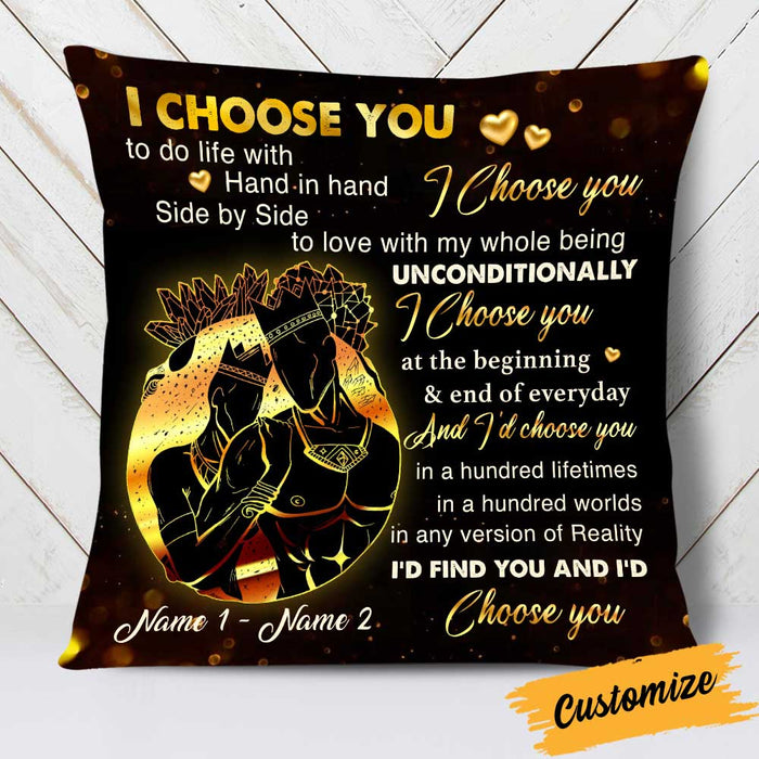 Personalized BWA Couple Husband Wife Choose You Pillow DB131 81O34 1