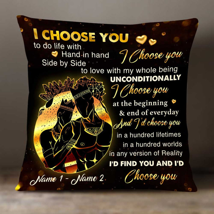 Personalized BWA Couple Husband Wife Choose You Pillow DB131 81O34 1