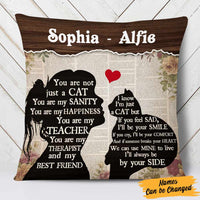 Personalized Cat Mom Conversation Pillow DB113 81O57 thumb 1