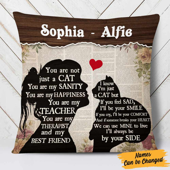 Personalized Cat Mom Conversation Pillow DB113 81O57 1