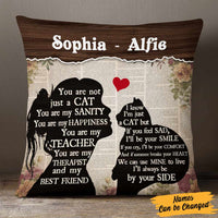 Personalized Cat Mom Conversation Pillow DB113 81O57 thumb 1