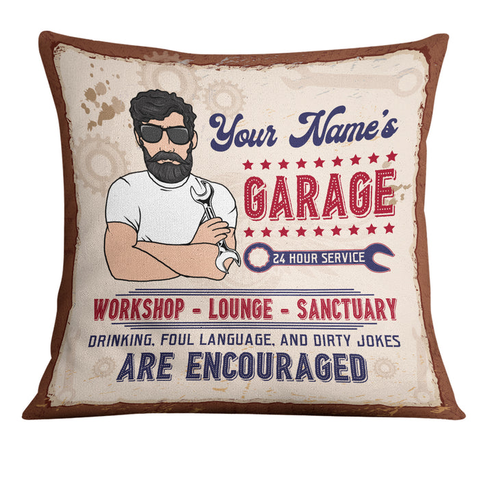Personalized Garage Workshop Pillow DB113 26O19 1
