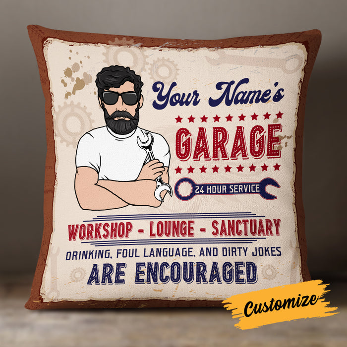 Personalized Garage Workshop Pillow DB113 26O19 1