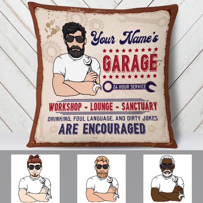 Personalized Garage Workshop Pillow DB113 26O19 1