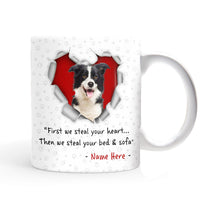 Personalized Dog Cat Photo Stealing Heart Mug NB241 95O53 thumb 1