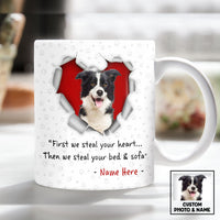 Personalized Dog Cat Photo Stealing Heart Mug NB241 95O53 thumb 1