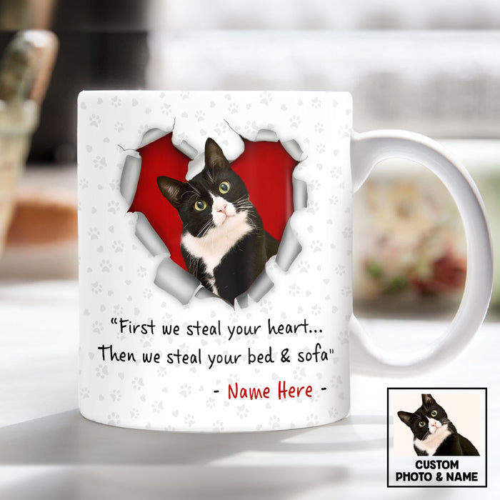 Personalized Dog Cat Photo Stealing Heart Mug NB241 95O53 1
