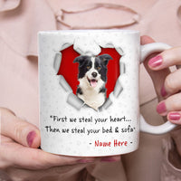 Personalized Dog Cat Photo Stealing Heart Mug NB241 95O53 thumb 1