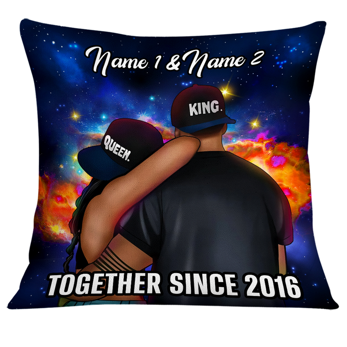 Personalized BWA Couple Galaxy Pillow DB131 95O24 1