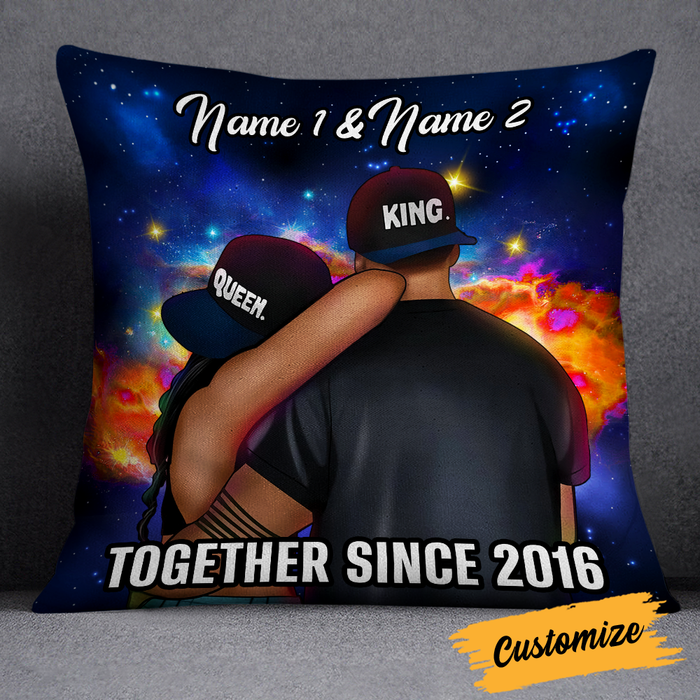 Personalized BWA Couple Galaxy Pillow DB131 95O24 1