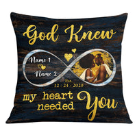 Personalized BWA Couple My Heart Needed You Pillow DB131 26O53 thumb 1