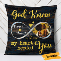 Personalized BWA Couple My Heart Needed You Pillow DB131 26O53 thumb 1