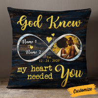 Personalized BWA Couple My Heart Needed You Pillow DB131 26O53 thumb 1