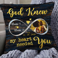 Personalized BWA Couple My Heart Needed You Pillow DB131 26O53 thumb 1