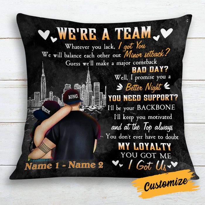Personalized BWA Couple Pillow DB132 23O19 1