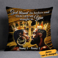Personalized BWA Couple God Bless Pillow DB133 95O58 thumb 1