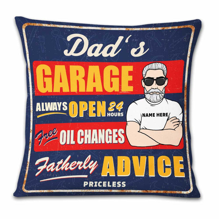 Personalized Garage Dad Grandpa Pillow DB113 26O23 1
