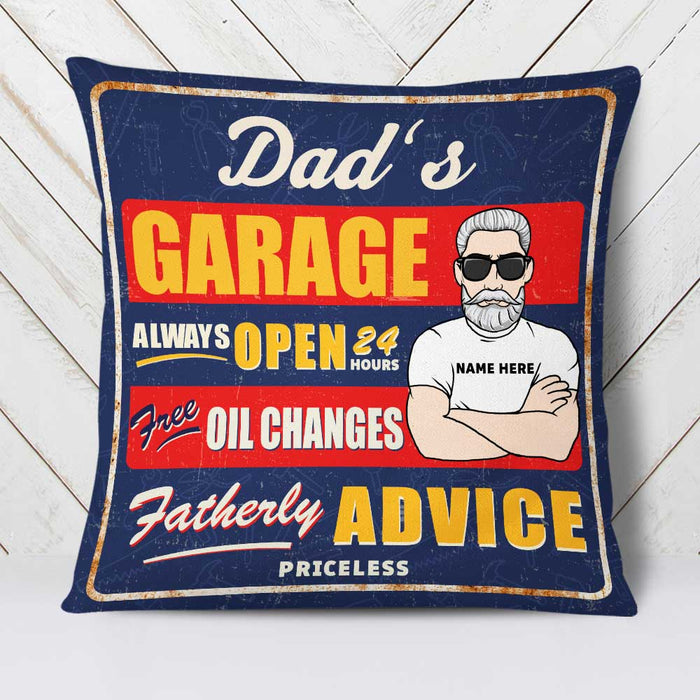 Personalized Garage Dad Grandpa Pillow DB113 26O23 1