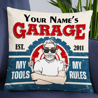 Personalized Garage My Tools My Rules Pillow DB114 26O47 thumb 1
