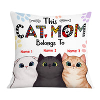 Personalized Cat Mom Belongs Pillow DB162 81O36 thumb 1