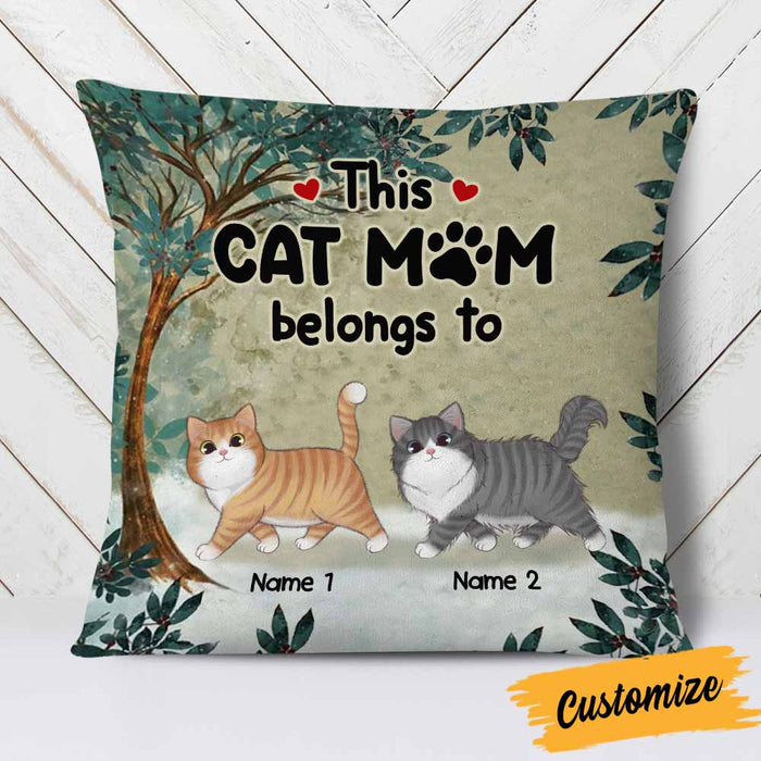 Personalized This Cat Mom Belongs To Pillow DB112 85O58 1