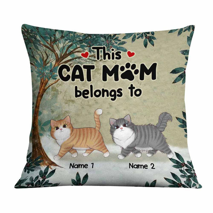 Personalized This Cat Mom Belongs To Pillow DB112 85O58 1