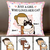 Personalized Just A Girl Who Loves Cat Mom Pillow DB113 85O47 1