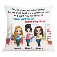 Personalized Colleagues From The Bottom Of My Heart Pillow DB158 26O53 thumb 1
