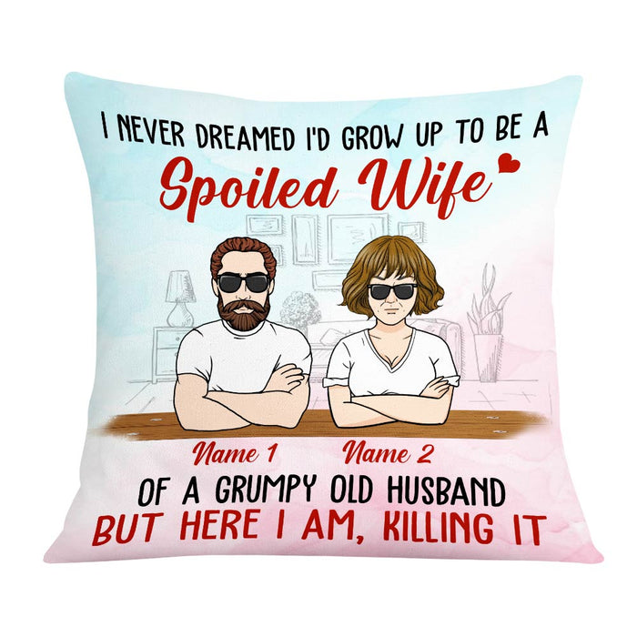 Personalized Old Couple Here I Am Pillow DB118 26O57 1