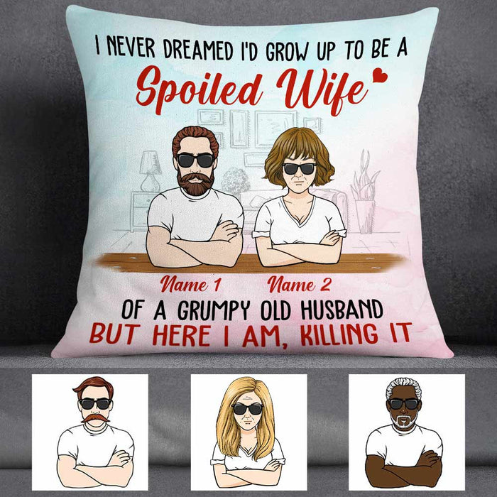Personalized Old Couple Here I Am Pillow DB118 26O57 1