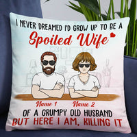 Personalized Old Couple Here I Am Pillow DB118 26O57 thumb 1