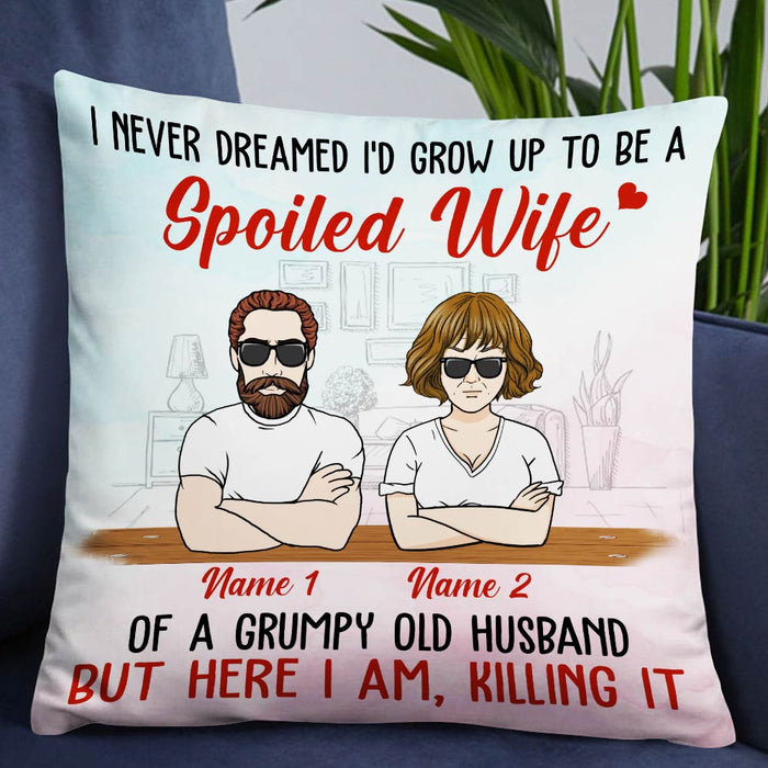 Personalized Old Couple Here I Am Pillow DB118 26O57 1