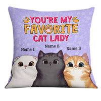 Personalized Cat Mom You Are My Favorite Pillow DB115 23O18 thumb 1