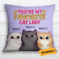 Personalized Cat Mom You Are My Favorite Pillow DB115 23O18 thumb 1