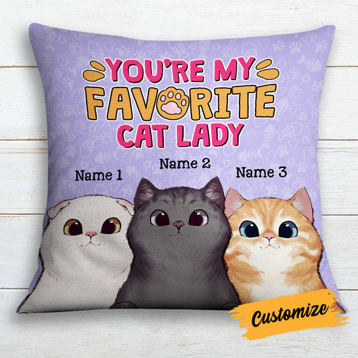 Personalized Cat Mom You Are My Favorite Pillow DB115 23O18 1
