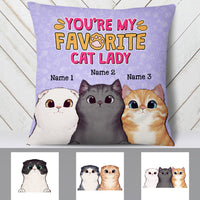 Personalized Cat Mom You Are My Favorite Pillow DB115 23O18 thumb 1