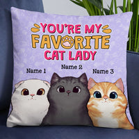 Personalized Cat Mom You Are My Favorite Pillow DB115 23O18 thumb 1