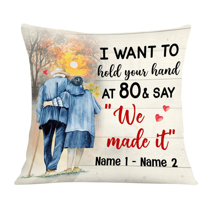 Personalized Old Couple Pillow DB115 87O57 1