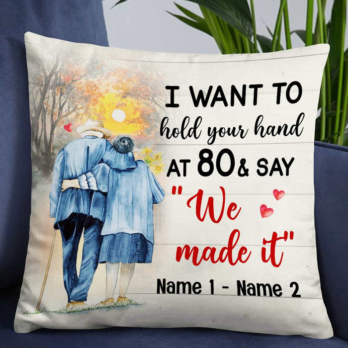 Personalized Old Couple Pillow DB115 87O57 1