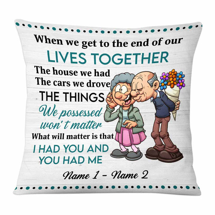 Personalized Old Couple Pillow DB119 26O58 1
