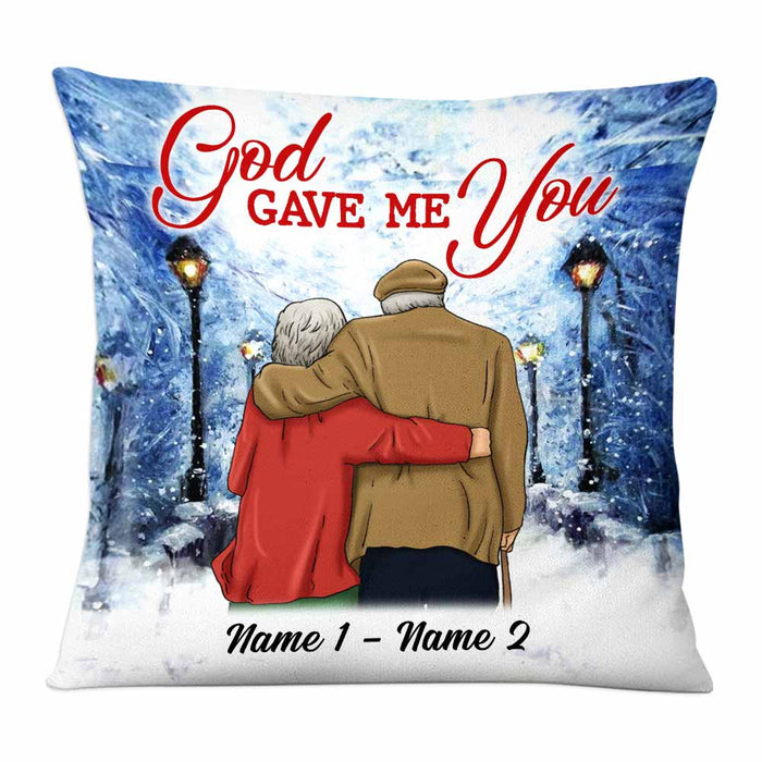 Personalized Old Couple Pillow DB117 30O58 1