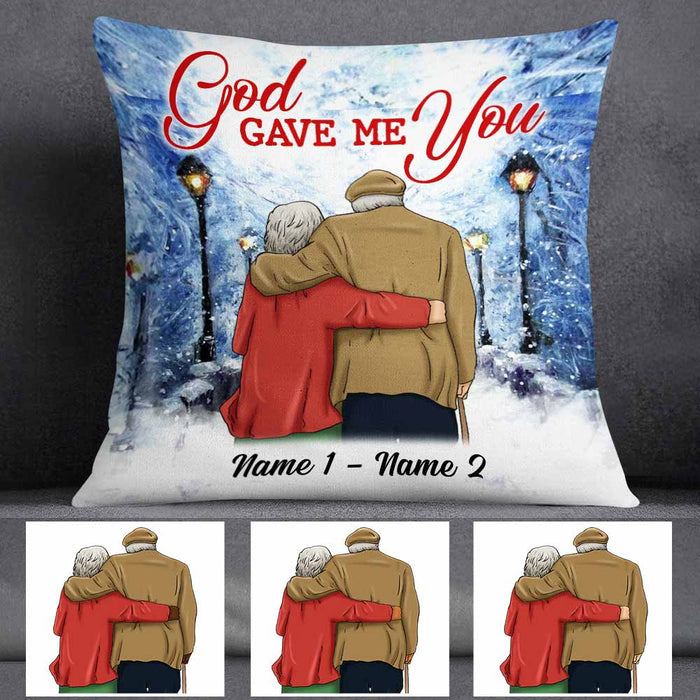 Personalized Old Couple Pillow DB117 30O58 1